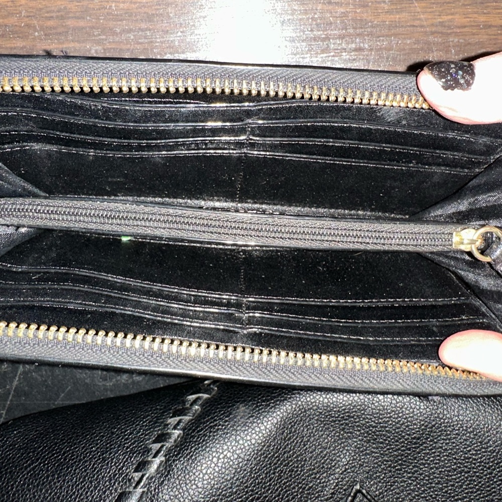 Victoria Secret Black Tote Purse Bag and matching wallet - Picture 10 of 16